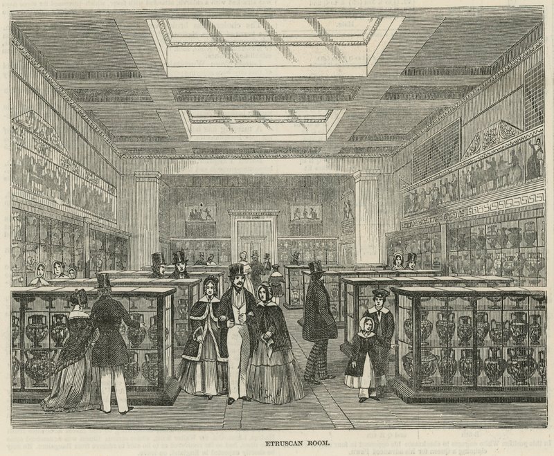 La Sala Etrusca en el Museo Británico de English School