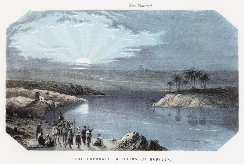El Éufrates y las llanuras de Babilonia de English School