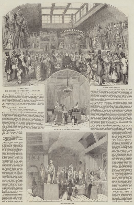La Exposición de la Real Academia (grabado) de English School