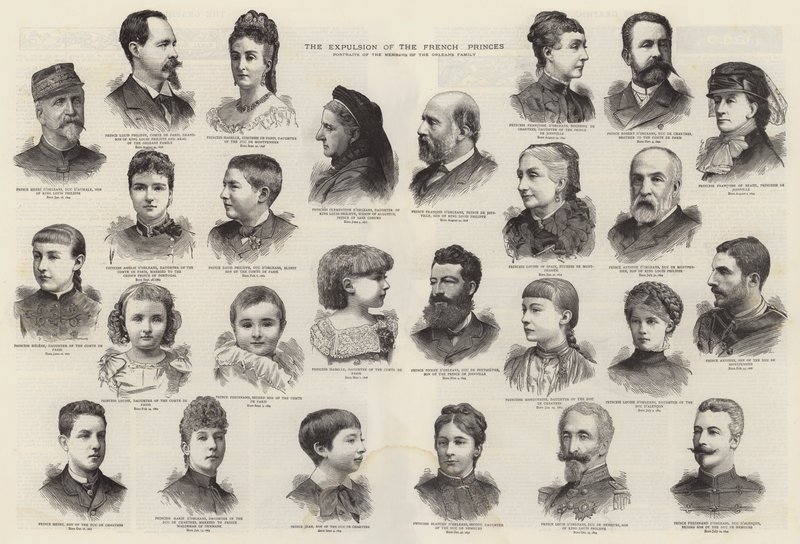 La Expulsión de los Príncipes Franceses (grabado) de English School