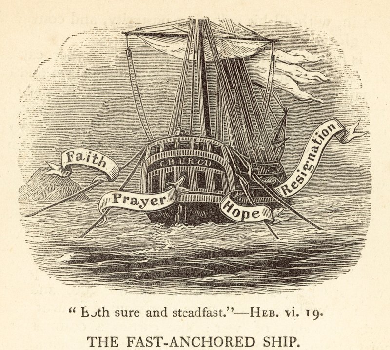 El barco anclado rápidamente de English School