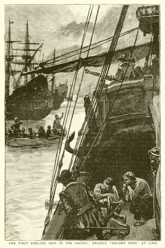 El primer barco inglés en el Pacífico: el Golden Hind de Drake en Lima de English School