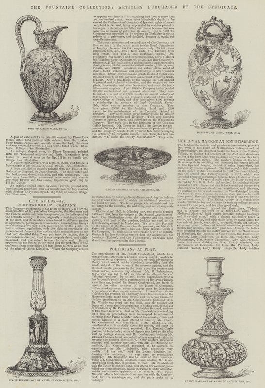 La Colección Fountaine, Artículos comprados por el Sindicato (grabado) de English School