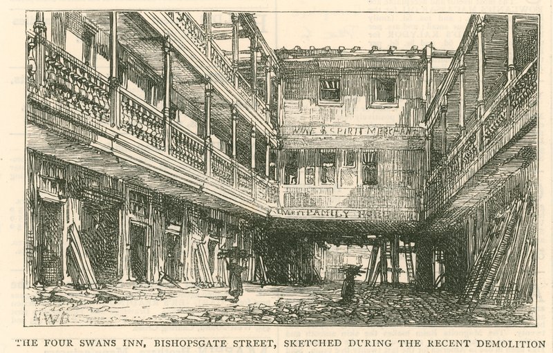 La Posada de los Cuatro Cisnes, Bishopsgate Street de English School