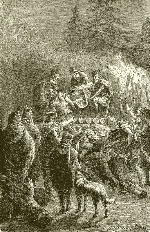 Los ritos funerarios de un jefe bárbaro de English School