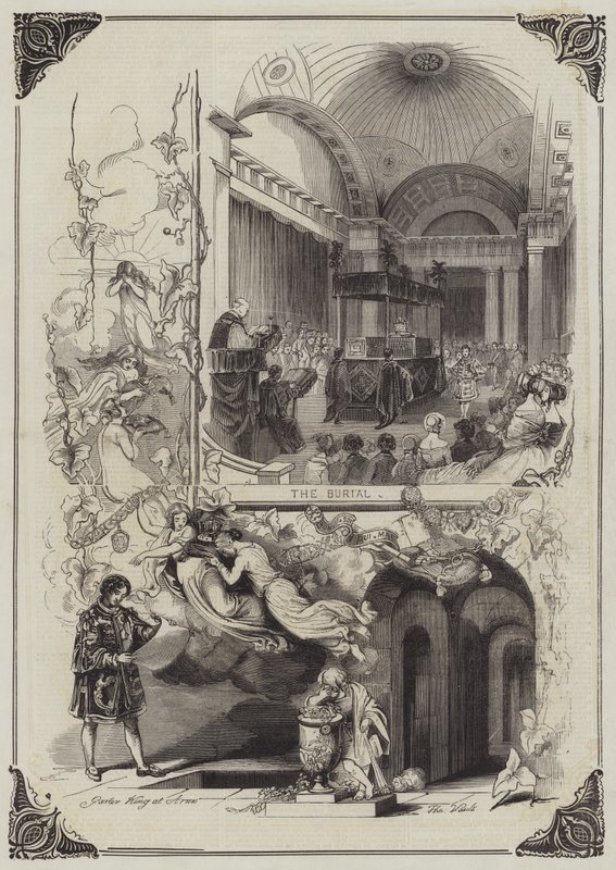 El Funeral del Duque de Sussex (grabado) de English School