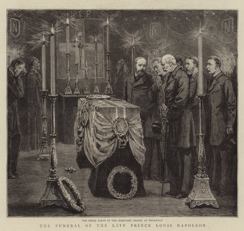 El Funeral del Difunto Príncipe Luis Napoleón (grabado) de English School