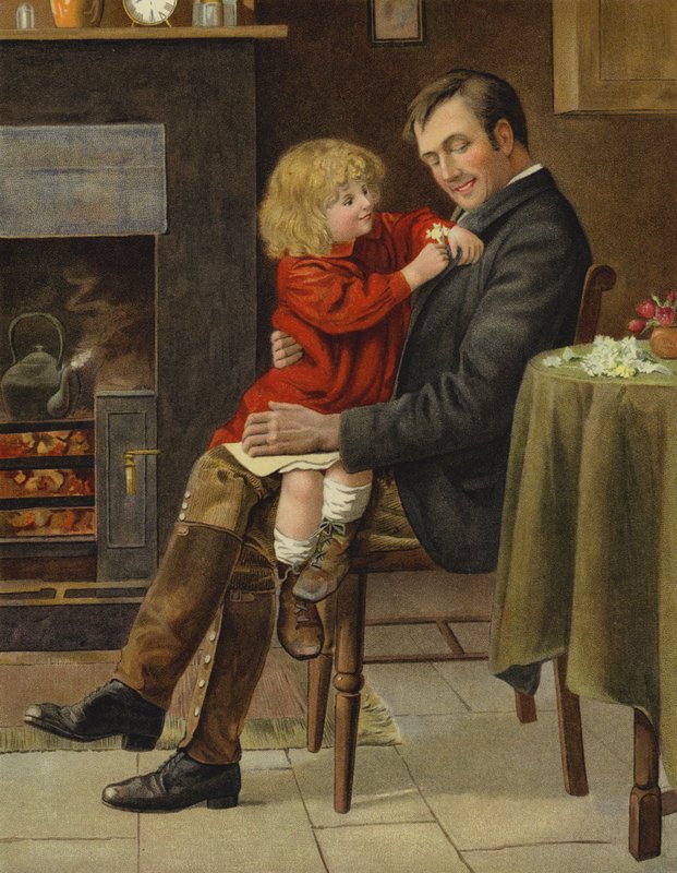 La hija del guardabosques (cromolito) de English School