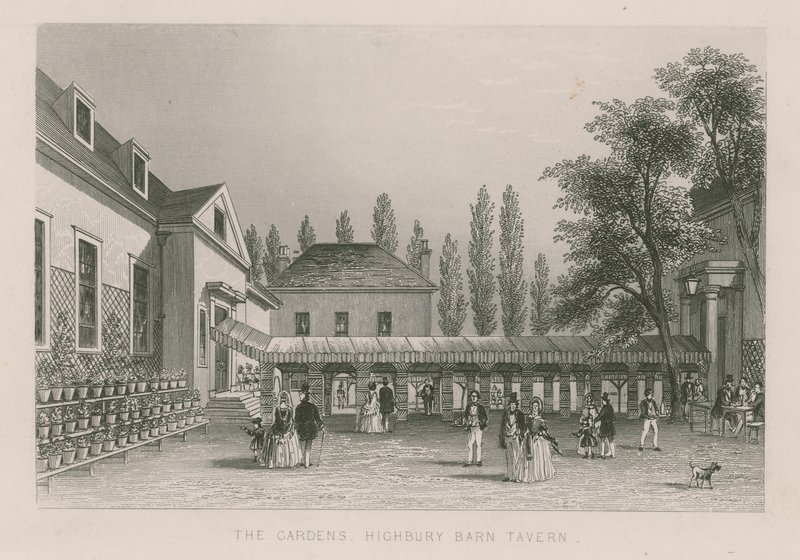 Los Jardines en la Taberna Highbury Barn de English School