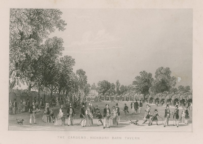Los Jardines en la Taberna Highbury Barn de English School