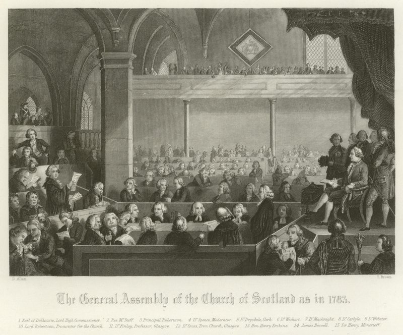 La Asamblea General de la Iglesia de Escocia, 1783 de English School