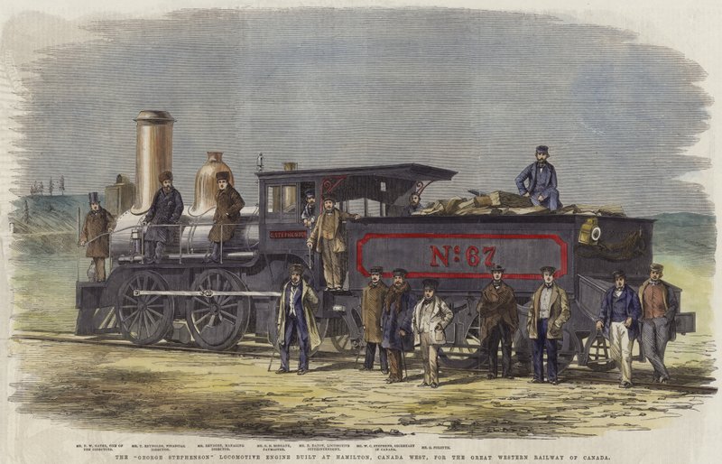 La locomotora George Stephenson construida en Hamilton de English School