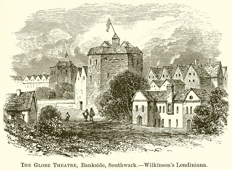 El Teatro Globe, Bankside, Southwark.--Londiniana de Wilkinson de English School