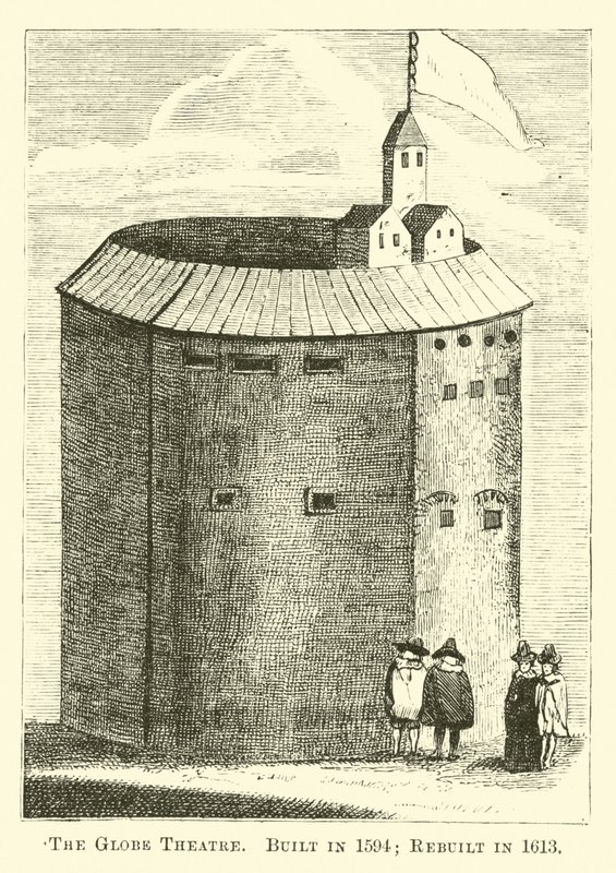 El Teatro Globe, Construido en 1594; Reconstruido en 1613 de English School