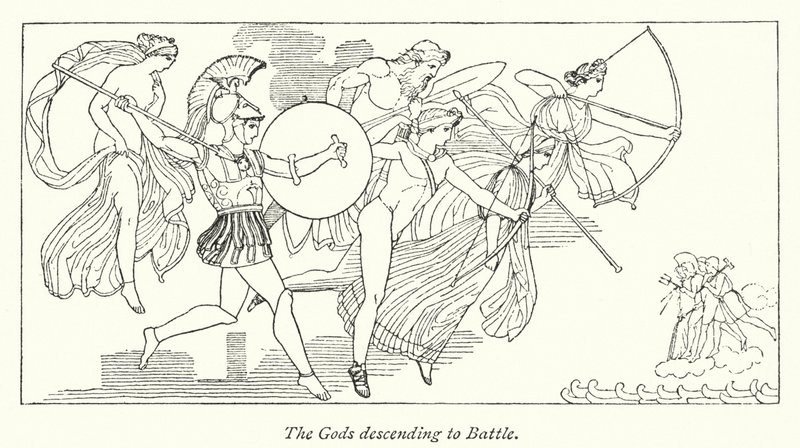 Los Dioses Descendiendo a la Batalla de English School