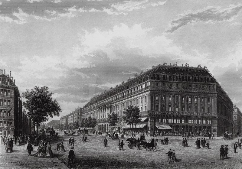 El Gran Hotel, Boulevard des Capucines, París (grabado) de English School