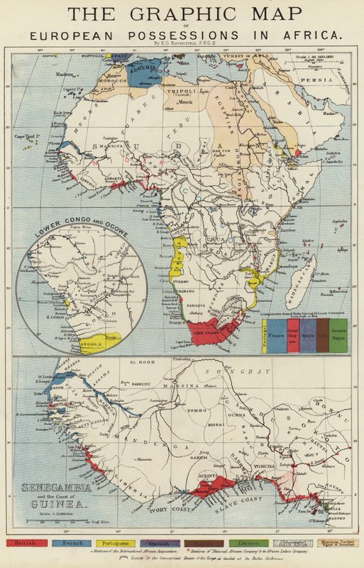 El Mapa Gráfico de las Posesiones Europeas en África de English School