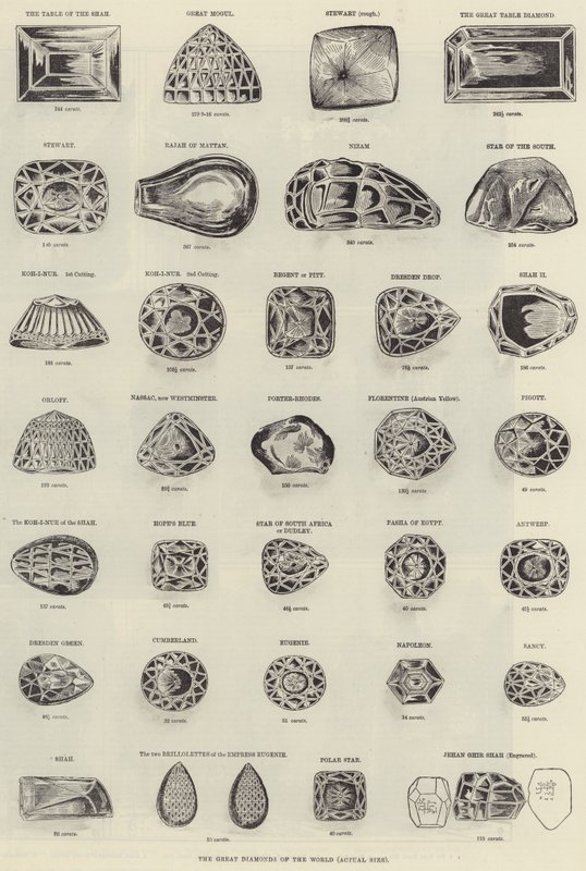 Los grandes diamantes del mundo (grabado) de English School