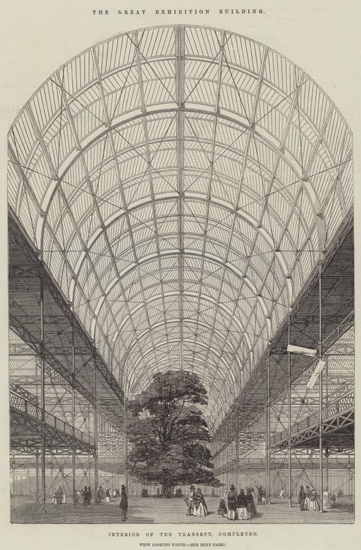 El Edificio de la Gran Exposición (grabado) de English School