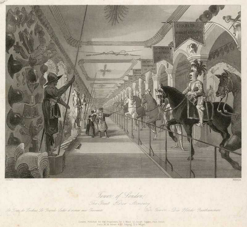 La Gran Armería de Caballos en la Torre de Londres de English School