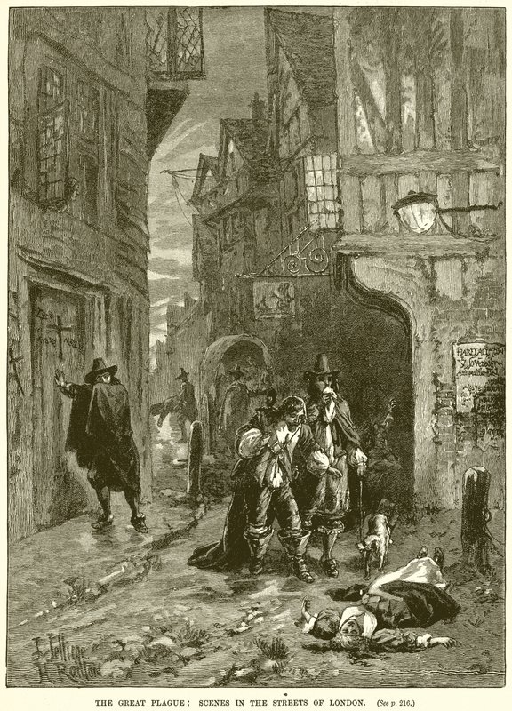 La Gran Plaga: Escenas en las calles de Londres de English School