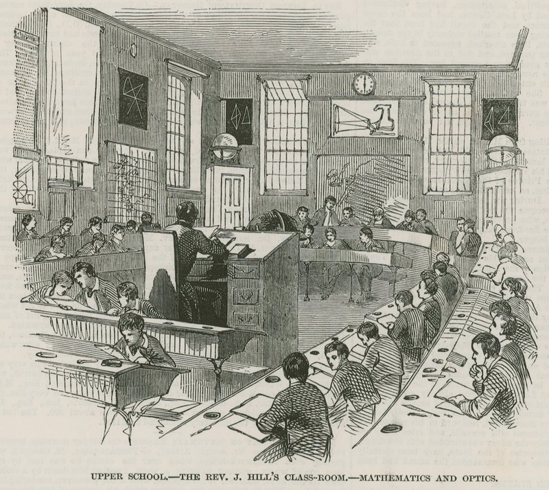 Escuelas del Hospital Real de Greenwich; Escuela Superior: El aula del Reverendo J. Hills de English School