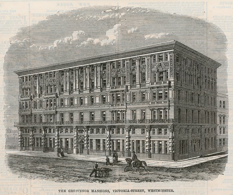 Las Mansiones Grosvenor, Victoria Street, Westminster, Londres de English School