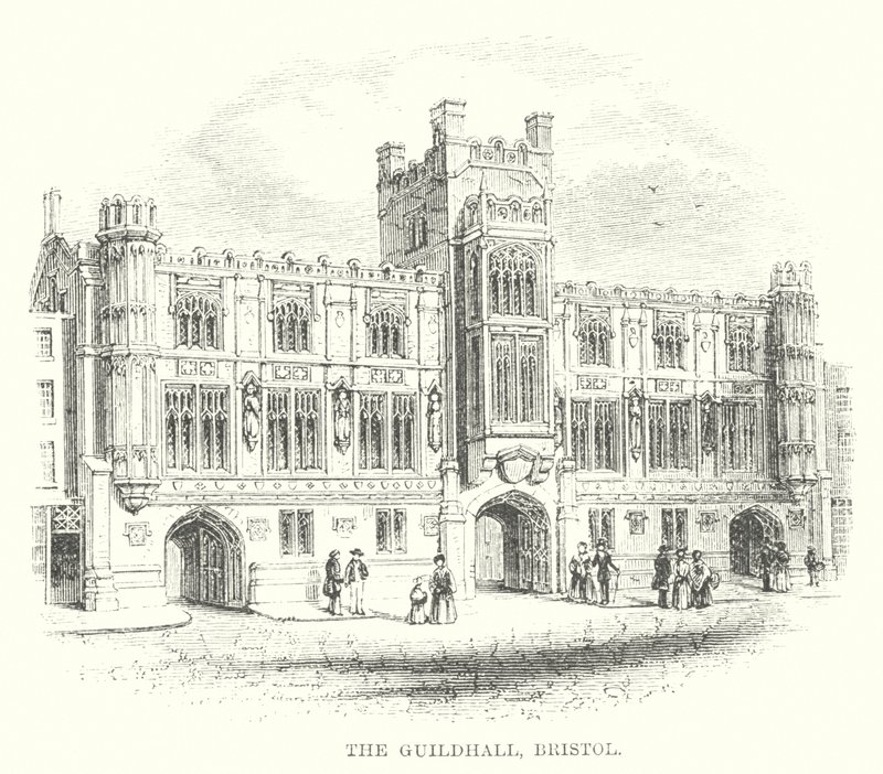 The Guildhall, Bristol (grabado) de English School