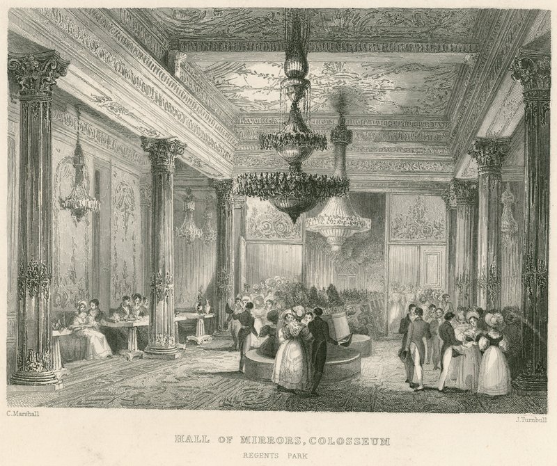 La Sala de los Espejos, Coliseo, Regents Park, Londres de English School