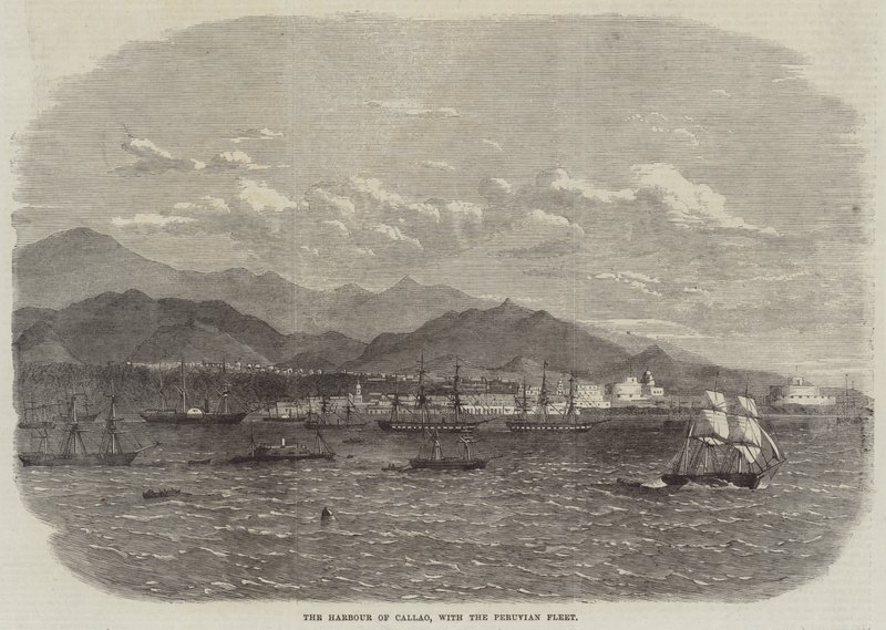 El puerto de Callao, con la flota peruana de English School