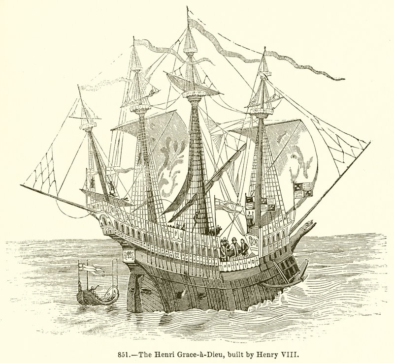 El Henri Grace-a-Dieu, Construido por Enrique VIII de English School