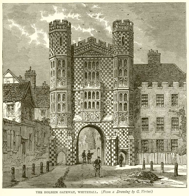El portal de Holbein, Whitehall de English School