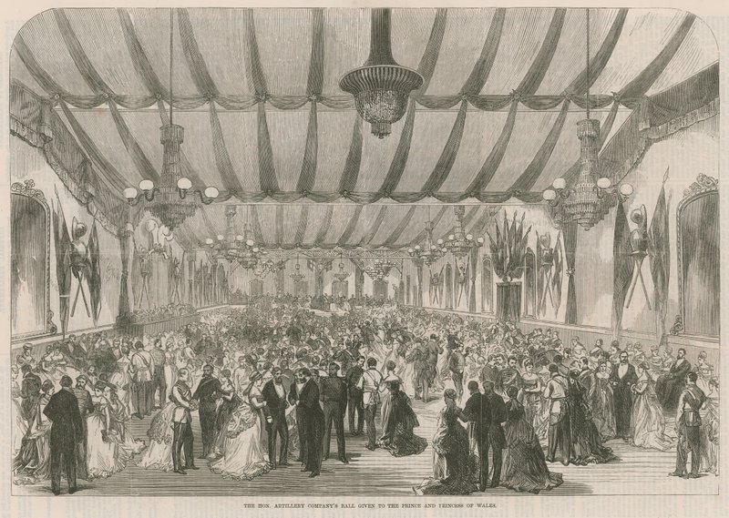 El baile de la Honourable Artillery Company dado al Príncipe y la Princesa de Gales de English School