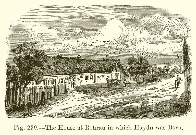 La casa en Rohrau en la que nació Haydn de English School