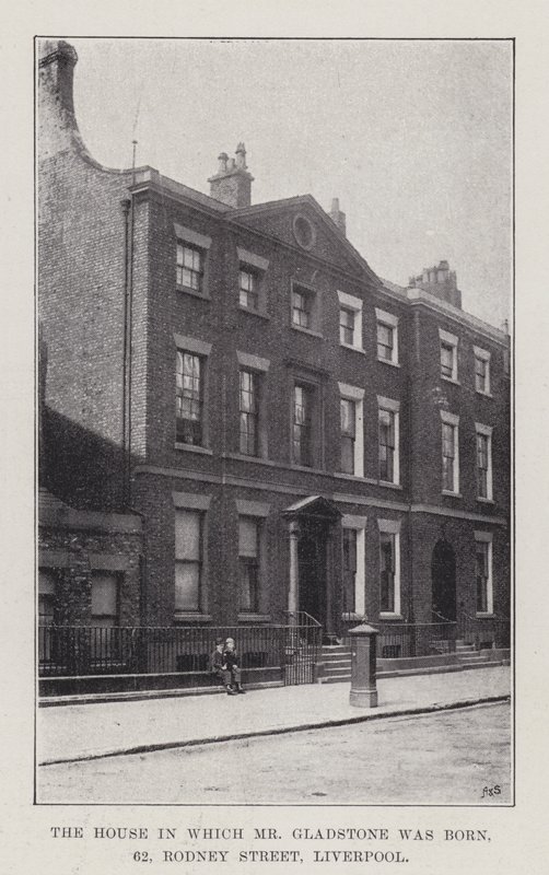 La Casa en la que nació el Sr. Gladstone, 62, Rodney Street, Liverpool de English School