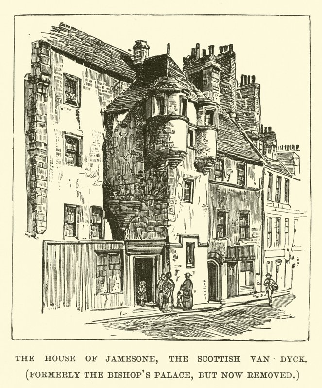 La Casa de Jamesone, el Van Dyck escocés, anteriormente el Palacio del Obispo, pero ahora removido de English School