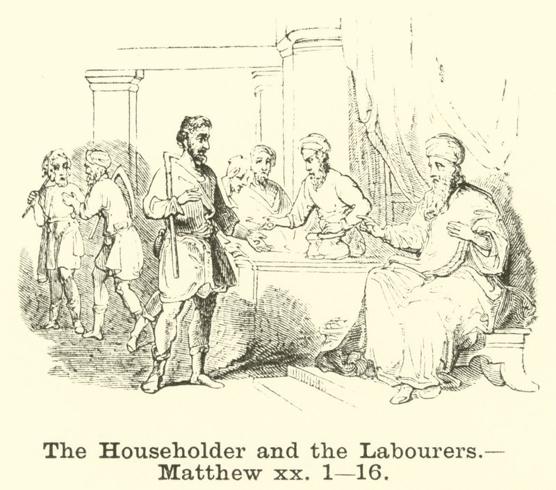El propietario y los trabajadores, Mateo, xx, 1, 16 de English School