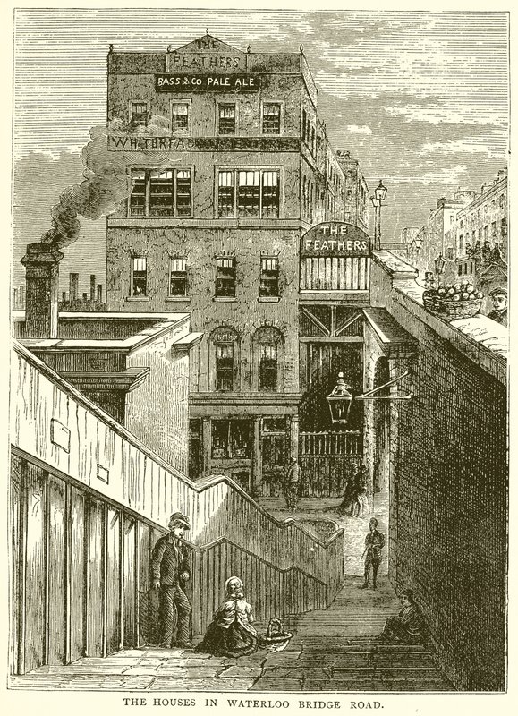 Las casas en Waterloo Bridge Road de English School
