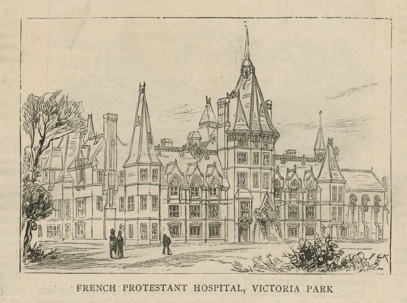 Los hugonotes en Inglaterra: Hospital Protestante Francés, Victoria Park de English School