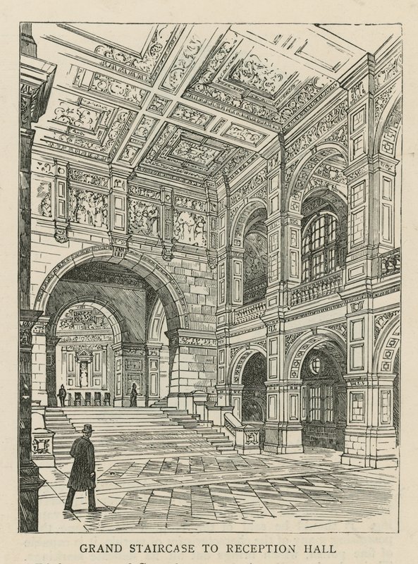 El Instituto Imperial: Gran escalera al salón de recepción de English School