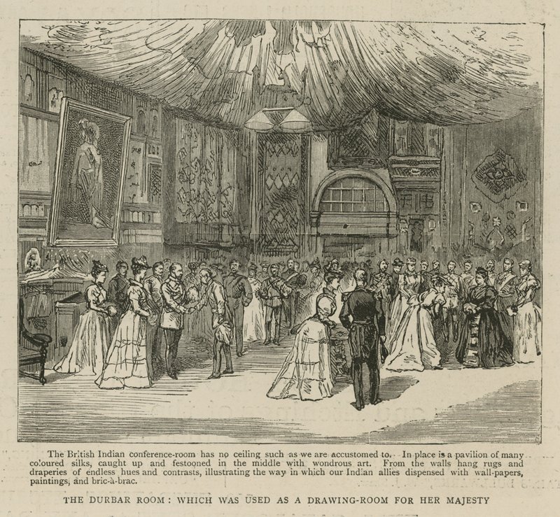 El Instituto Imperial: La Sala Durbar, que se utilizó como sala de dibujo para Su Majestad de English School