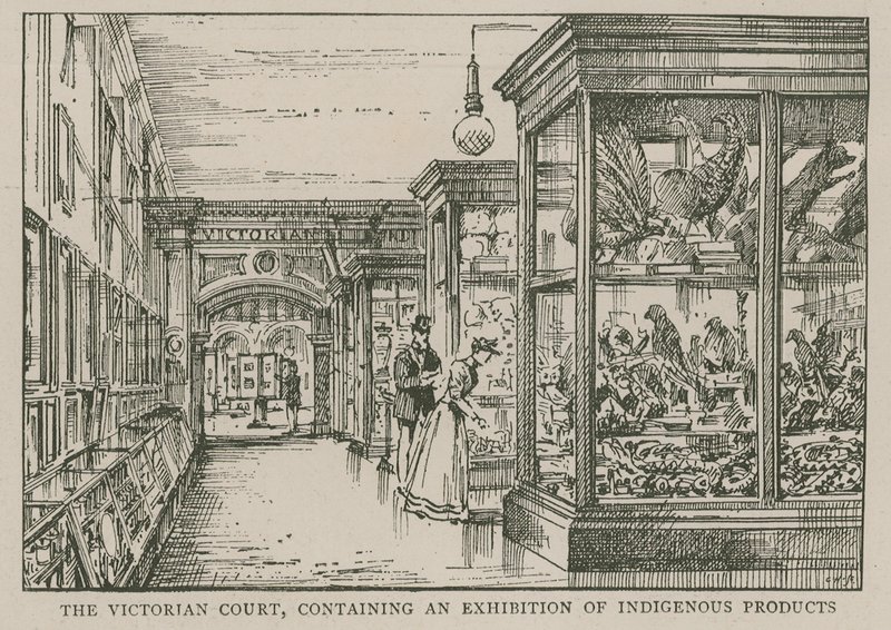 El Instituto Imperial: La Corte Victoriana, que contiene una exposición de productos autóctonos de English School