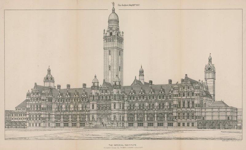 El Instituto Imperial: El diseño aceptado por Thomas Edward Collcutt de English School