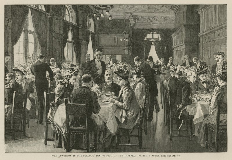 El Instituto Imperial: El almuerzo en el comedor de los Fellows después de la ceremonia de English School