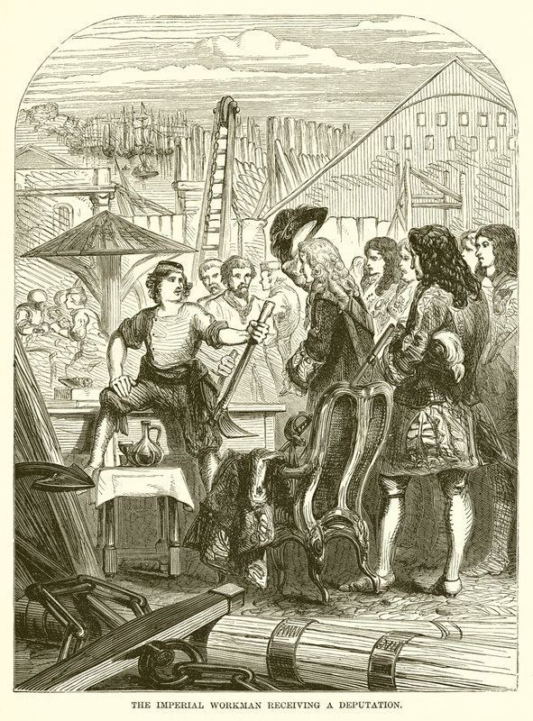 El trabajador imperial recibiendo una delegación de English School