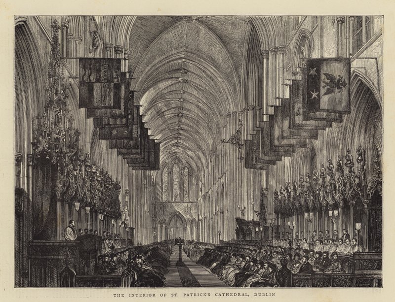 El interior de la Catedral de San Patricio, Dublín de English School
