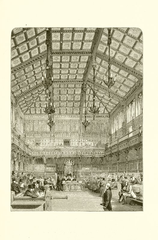 El interior de la Cámara de los Comunes de English School