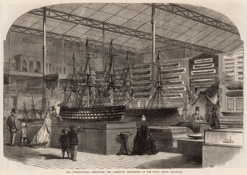 La Exposición Internacional; El Departamento del Almirantazgo de la Corte Naval de English School