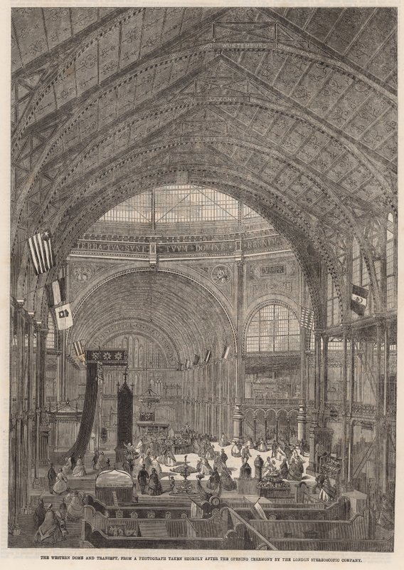 La Exposición Internacional; La cúpula occidental y el transepto de English School
