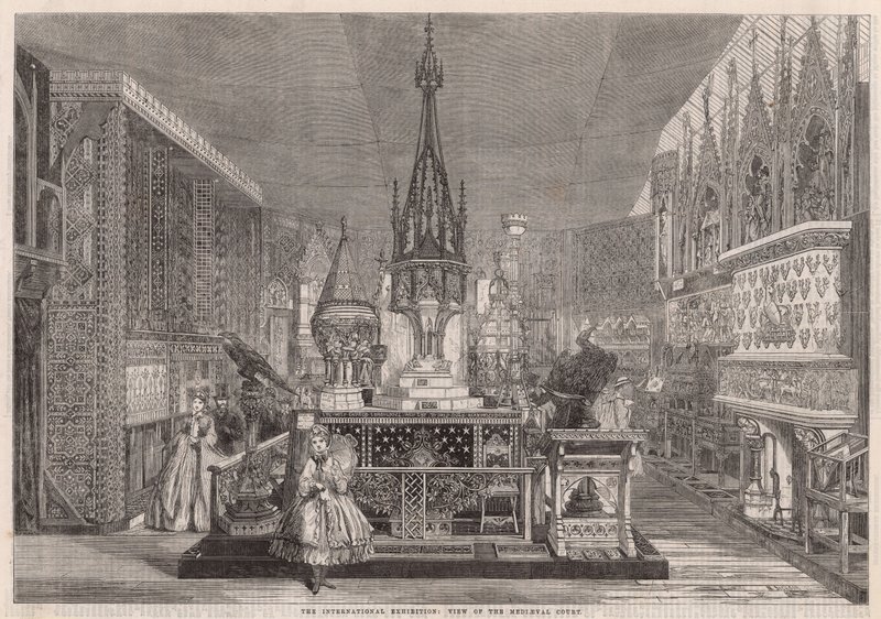 La Exposición Internacional; Vista del Tribunal Medieval de English School